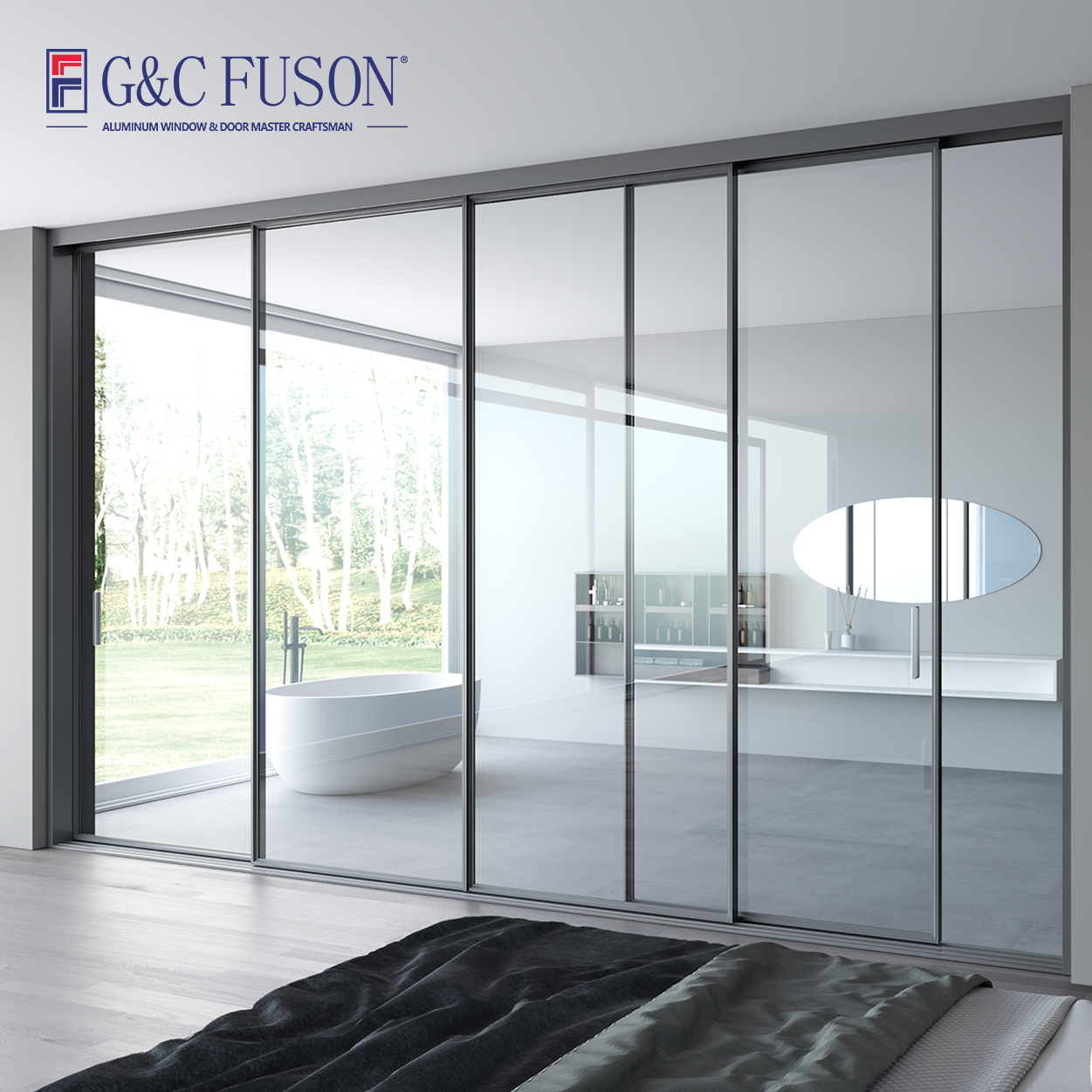 Minimalist style sliding door series